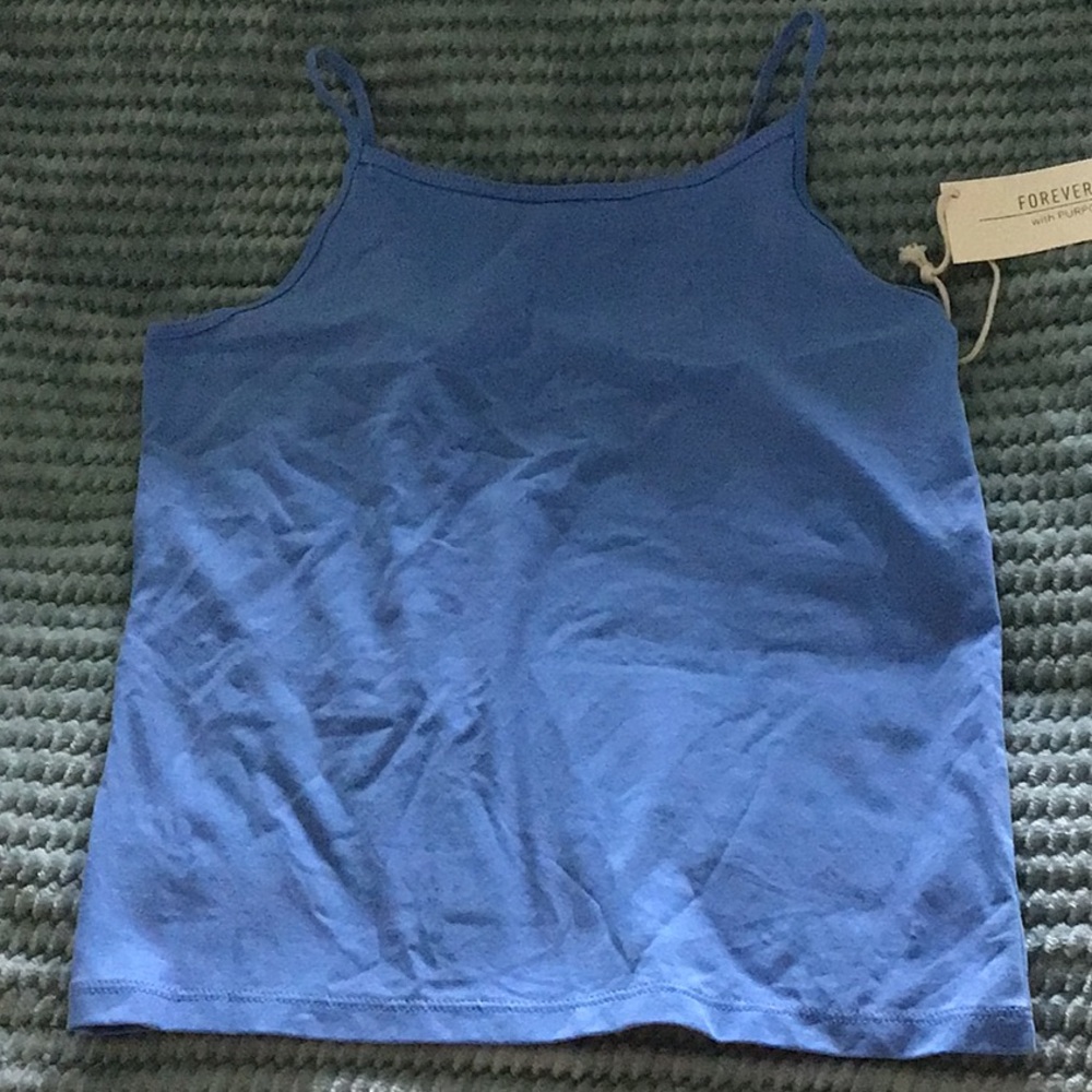 Forever 21 Blue Size 13/14 Kids Sleeveless Fitted Camisole NWT